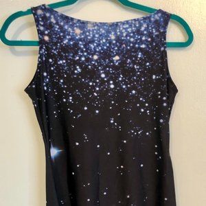Galaxy Style Print Tank Dress